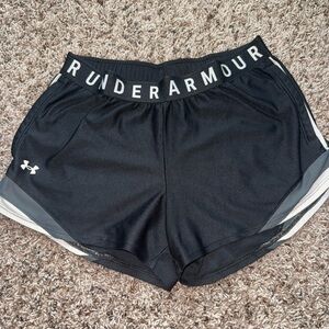 Under Armour Black and Gray Athletic Shorts